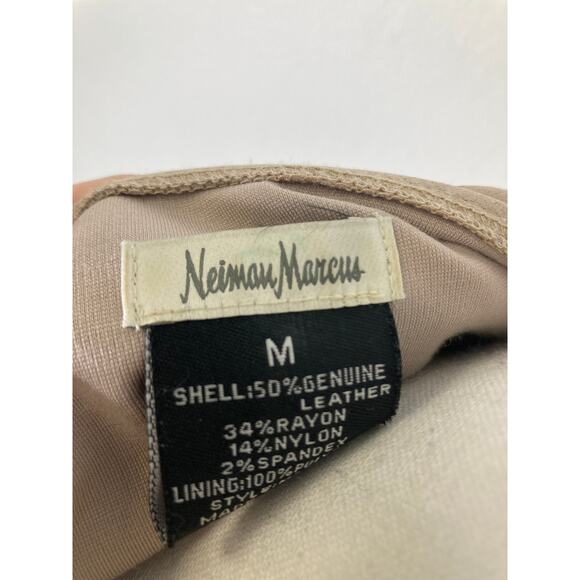 Neiman Marcus Perforated Leather Shell Sz M - Picture 3 of 3